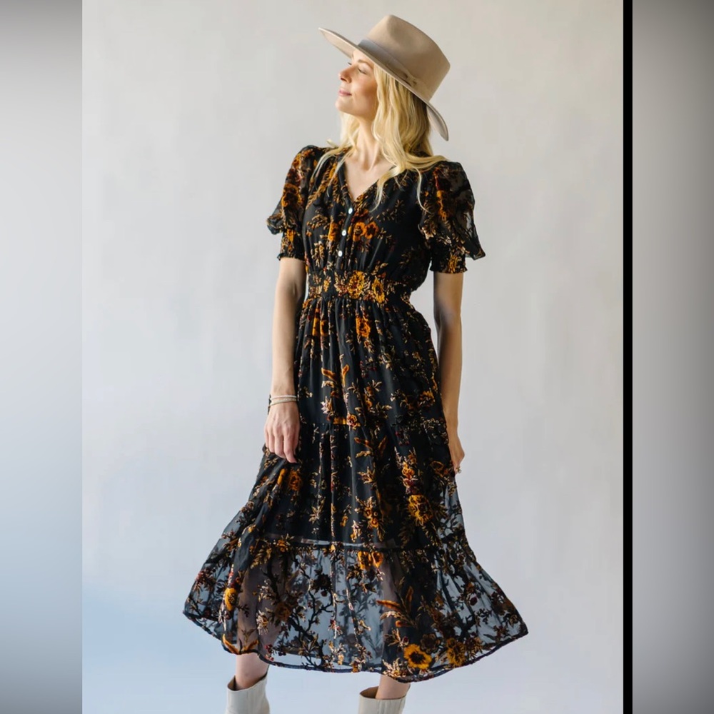 Piper & Scoot velvet burnout dress / medium